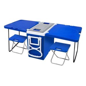 Caixa Térmica de Praia Bebidas 32l 5 em 1 Azul Arqplast
