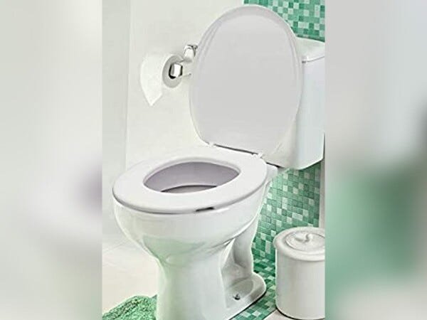 Assento Sanitário Oval Almofadado Slim Areia - 4