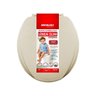 Assento Sanitário Oval Almofadado Slim Areia - 1