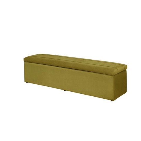 Calçadeira Baú 158 cm Suede Amarelo