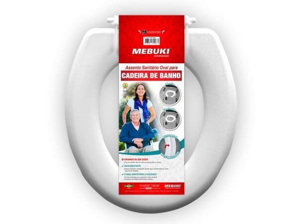 Assento Sanitário para Cadeira de Banho Fechado Oval - 1