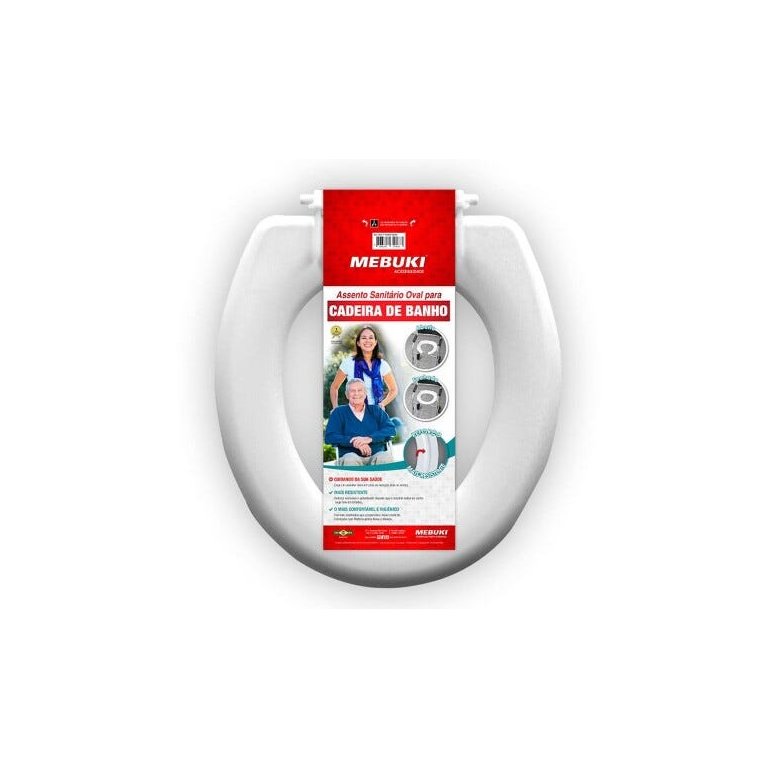Assento Sanitário para Cadeira de Banho Fechado Oval