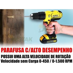 Furadeira Parafusadeira De Impacto 1/2 Bateria 20v + Jg. Soquete 40pçs - 2