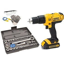 Furadeira Parafusadeira De Impacto 1/2 Bateria 20v + Jg. Soquete 40pçs - 1