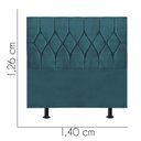 Ver imagem 3 de Cabeceira Estofada Cama Box Casal 140cm Istambul Corino Azul Turquesa- Mabe Magazine