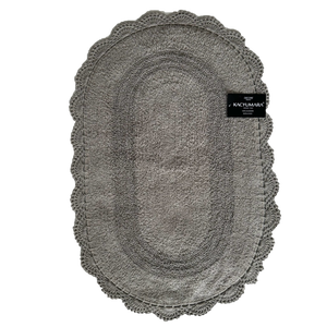 Tapete Crochê Oval Kacyumara Storm 50x80