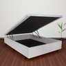 Cama Box Baú Viúva 128x188x42cm Courino Linho com Pistão a Gás - 1