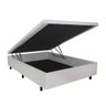 Cama Box Baú Viúva 128x188x42cm Courino Linho com Pistão a Gás - 5