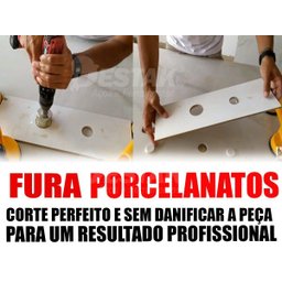 Kit Broca Serra Copo Diamantada 6Mm à 50Mm Porcelanato Vidro Cerâmica - 3 Kit Broca Serra Copo Diamantada 6Mm à 50Mm Porcelanato Vidro Cerâmica - 3