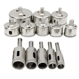 Kit Broca Serra Copo Diamantada 6Mm à 50Mm Porcelanato Vidro Cerâmica - 1 Kit Broca Serra Copo Diamantada 6Mm à 50Mm Porcelanato Vidro Cerâmica - 1