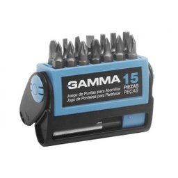 Kit de Bits para Parafusadeira com 15 Peças - GAMMA-G19519AC - 1