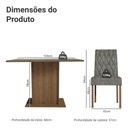 Ver imagem 3 de Conjunto Sala de Jantar Mesa Tampo de Vidro 4 Cadeiras Madesa
