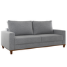 Conjunto Estofado Living 3 Lugares + 2 Poltrona Napoles Linho Inox - Casa Giulia - 2