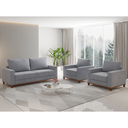 Ver imagem 1 de Conjunto Estofado Living 3 Lugares + 2 Poltrona Napoles Linho Inox - Casa Giulia