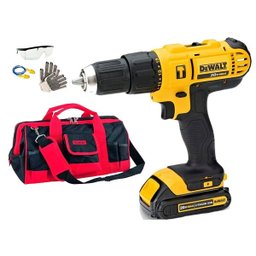 Furadeira Parafusadeira De Impacto 1/2 Bateria 20v Dewalt + Bolsa 32 Bolsos - 1