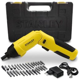 Parafusadeira Angular 4V Litiun com 30 Peças Scs4K Stanley + 41 Bits e Extensor - 5