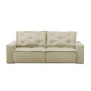 Ver imagem 4 de Sofá Retrátil e Reclinável 3 lugares com Molas 1,80m Alana Suede Bege Madelina
