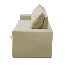 Sofá Retrátil e Reclinável 3 lugares com Molas 1,80m Alana Suede Bege Madelina - 6