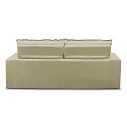Sofá Retrátil e Reclinável 3 lugares com Molas 1,80m Alana Suede Bege Madelina - 8