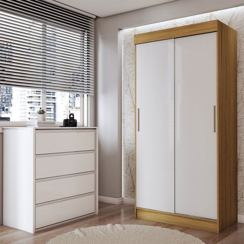 Guarda-roupa Solteiro Sirius 2 Portas 2 Gavetas e Cômoda 4 Gavetas - Panorama Móveis
