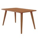 Ver imagem 1 de Mesa para Sala de Jantar Adele 130 X 80 Cm com Pés de Madeira e Tampo de Mdf Cimol Cinamomo