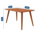 Ver imagem 3 de Mesa para Sala de Jantar Adele 130 X 80 Cm com Pés de Madeira e Tampo de Mdf Cimol Cinamomo