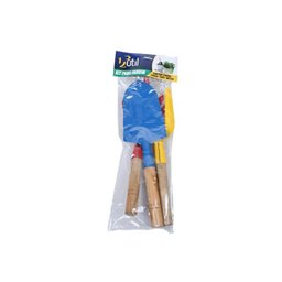 Kit Ferramentas Aço Jardinagem 3 Peças com Pulverizador 2L - 2