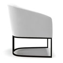 Ver imagem 4 de Kit 2 Poltronas Stella Suede Cinza Base Industrial Preto - D’Rossi