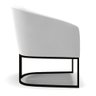 Kit 2 Poltronas Stella Suede Cinza Base Industrial Preto - D'rossi Drossi - 4