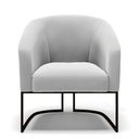 Ver imagem 3 de Kit 2 Poltronas Stella Suede Cinza Base Industrial Preto - D’Rossi