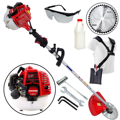 Roçadeira Plus Kawashima KW260T 26cc á Gasolina Com Empunhadura Circular Ideal Para Uso em
