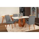 Ver imagem 1 de Mesa de jantar + 6 cadeiras Paris Tampo Atenas 160 cm A 03