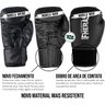 Kit Luva de Boxe Muay Thai MMA Bandagem Preta 08oz - 8