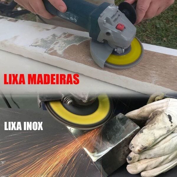 20Pç Disco Lixa Flap 4.1/2 115mm G80 Aço Madeira Inox Fertak - 4