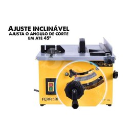 Serra Circular de Bancada Ferrari 1200W 8" Ajuste Até 45° 127V - 6