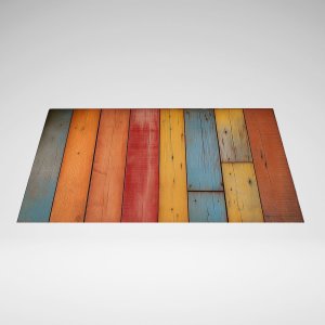 Tapete Porta Entrada Decorativo Antiderrapante 65x45 Madeira