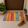 Tapete Porta Entrada Decorativo Antiderrapante 65x45 Madeira - 4