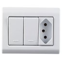 Ver imagem 2 de Interruptor Lizflex 2 Simples + Tomada 10a Tramontina