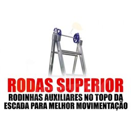 Escada Extensiva 6 Degraus Trava Resistente Alumínio 2,6M - 2