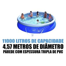 Piscina Inflável 11000 Litros + Bomba de Filtragem 220v + Bomba de Ar - 2