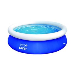 Piscina Inflável Redonda Azul 2500 Litros + Bomba de Ar Elétrica - 5