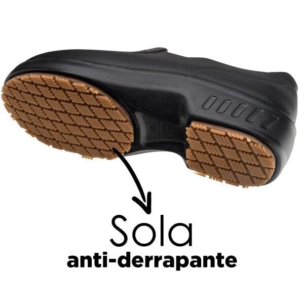 Sapato Antiderrapante de Borracha Preto Nº 41 - 3