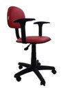 Ver imagem 1 de Cadeira Secretaria Giratoria Polo com Braco Regulavel - Couro SinteticoCorano - Vermelho