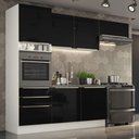 Ver imagem 1 de Armário de Cozinha Completa 260cm Branco/Preto Lux Madesa 03