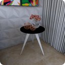 Ver imagem 1 de Mesinha Lateral De Canto Para Sala e Quarto Redonda B.P