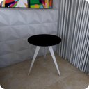 Ver imagem 3 de Mesinha Lateral De Canto Para Sala e Quarto Redonda B.P