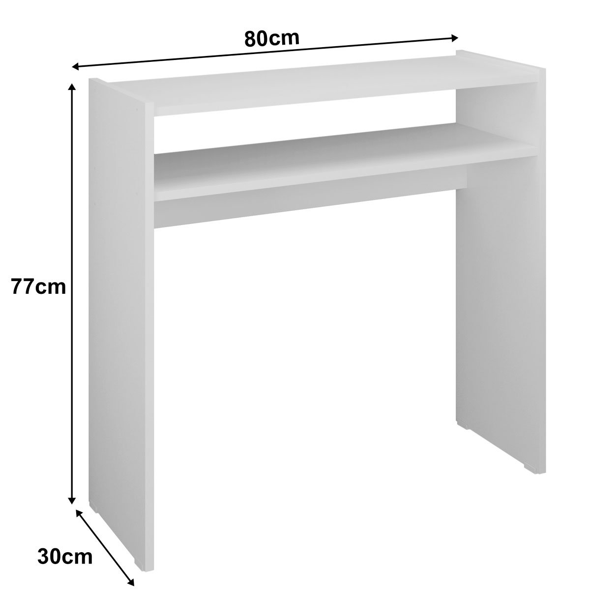 Mesa Aparador Buffet Escrivaninha para Escritório Rack com Prateleira Mark Flex Collor - 4