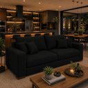 Ver mais imagens de Sofá Milano | Linho:220/Linho/Preto
