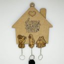 Ver imagem 4 de Porta Chaves com 3 Chaveiros Personalizados:1 Casa 1 Moto 1 Carro