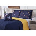 Ver imagem 2 de kit cobre leito astronauta casal queen 7 pçs azul e amarelo